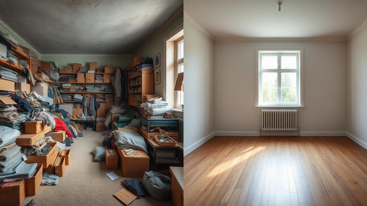 Aufgeräumter Wohnraum nach Entrümpelung in Stuttgart